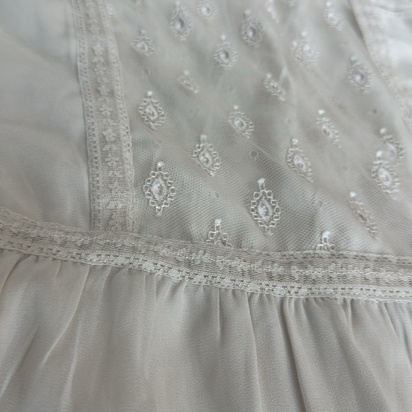 H&M ivory Lace Sleeveless Dress 14 women’s NWT - Picture 3 of 3